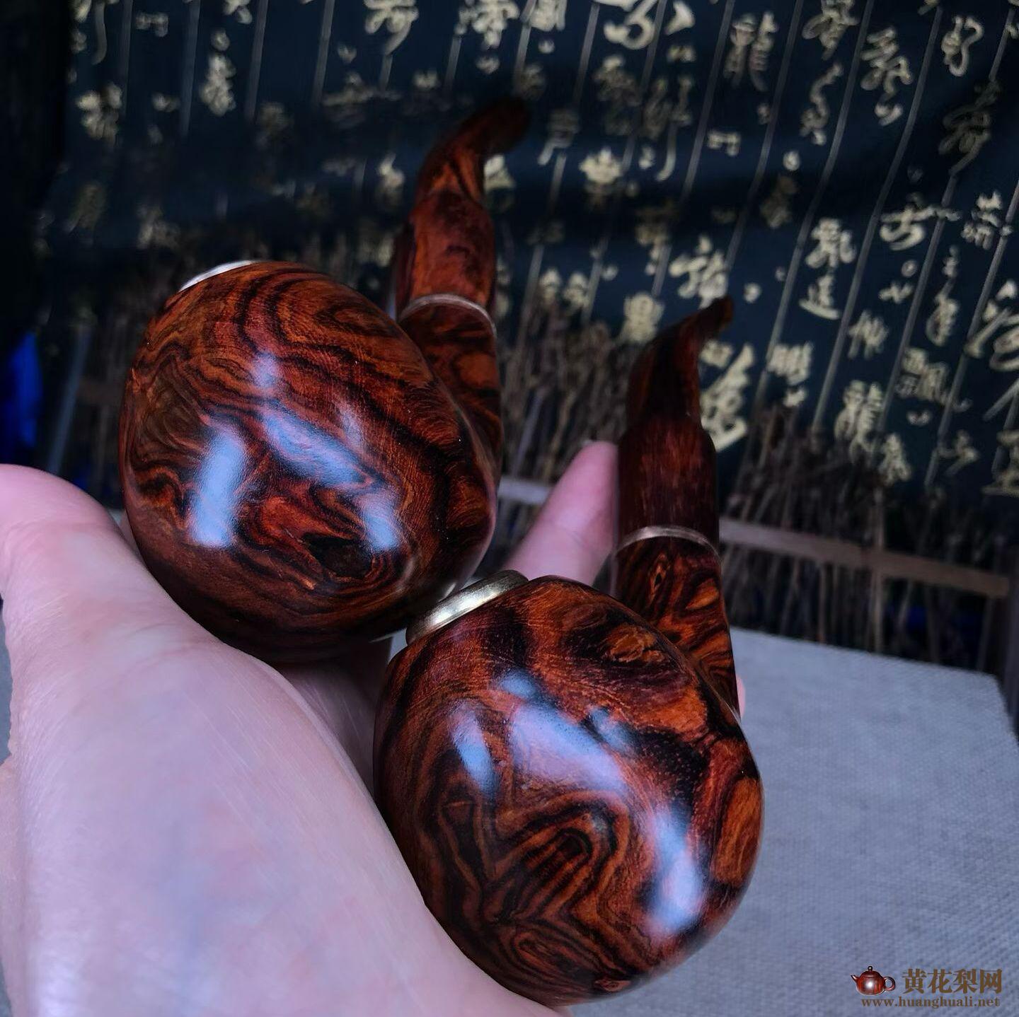 海南黄花梨烟斗一对